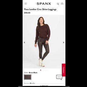 NWT- Large Faux Leather Croc Shine Leggings